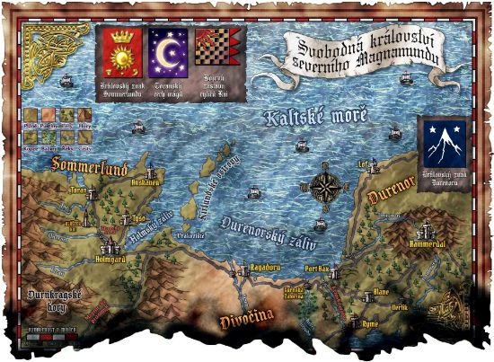 Obrázek Mapa Severního Magnamundu - Svobodná království