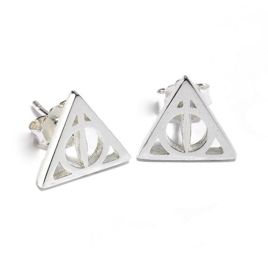 Obrázek Stříbrné náušnice Harry Potter - Relikvie smrti, knoflíčkové (Ag 925)