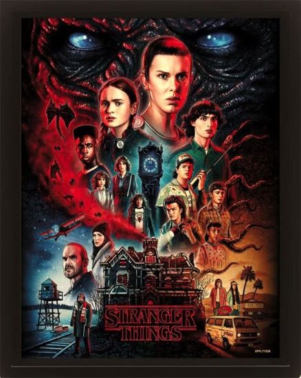 Obrázek Zarámovaný obraz Stranger Things 4 - Vecna 3D