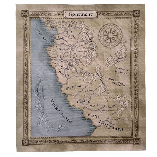 Obrázek Mapa na plátně Zaklínač: Hra na hrdiny