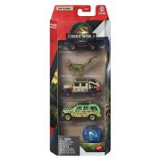 Obrázek Matchbox Jurský svět 4ks angličák a dinosaurus asst