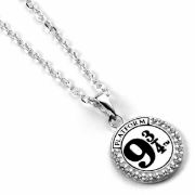 Obrázek Stříbrný náhrdelník Harry Potter - Nástupiště 9 a 3/4 s krystaly (Ag 925)