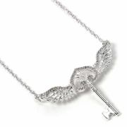 Obrázek Stříbrný náhrdelník Harry Potter - Létající klíč s krystaly (Ag 925)