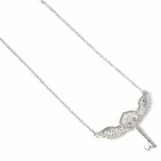 Obrázek Stříbrný náhrdelník Harry Potter - Létající klíč s krystaly (Ag 925)