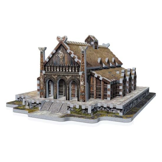 Obrázek 3D Puzzle Pán prstenů - Zlatá síň Edoras, 445 dílků