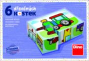 Obrázek Dřevěné kostky Doprava – 6 kostek