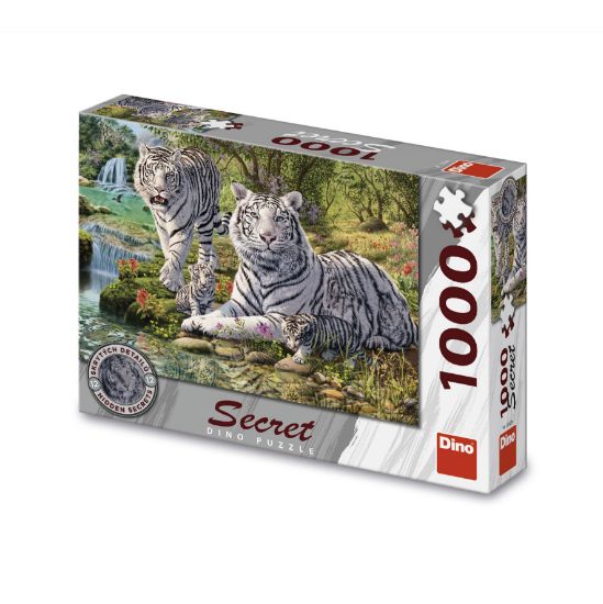 Obrázek Puzzle Bílí tygři 1000 dílků secret collection