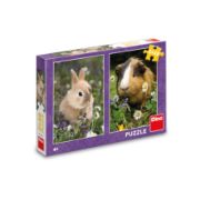 Obrázek Puzzle Králíček a morče 2x48 dílků
