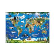 Obrázek Puzzle Mapa zvířat 100 XL dílků