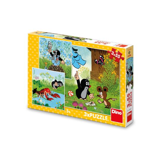 Obrázek Puzzle Krteček a kalhotky 3x55 dílků