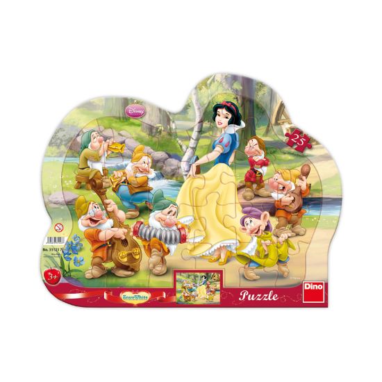 Obrázek Puzzle Sněhurka a 7 trpaslíků 25 dílků deskové