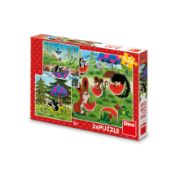 Obrázek Puzzle Krteček a paraplíčko 3x55 dílků