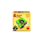 Obrázek Dřevěné licenční kostky Krteček - 4 kostičky