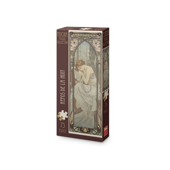 Obrázek Alfons Mucha – Odpočinek noci 75 panoramic Puzzl