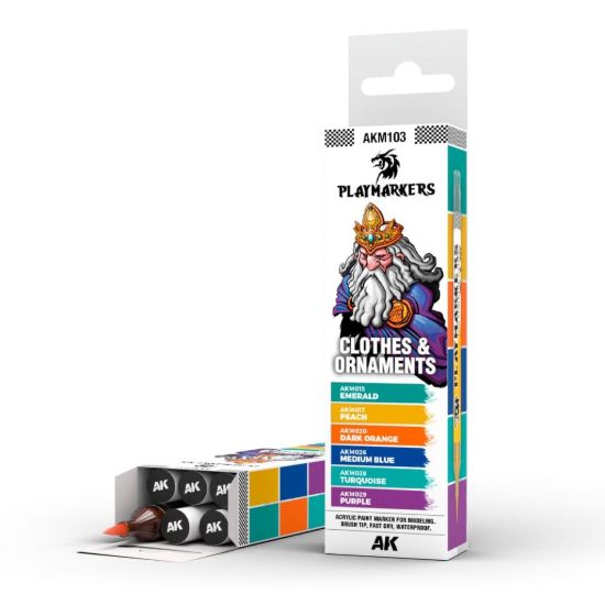 Obrázek AK Interactive: Playmarkers – Clothes & Ornaments (6 barev)